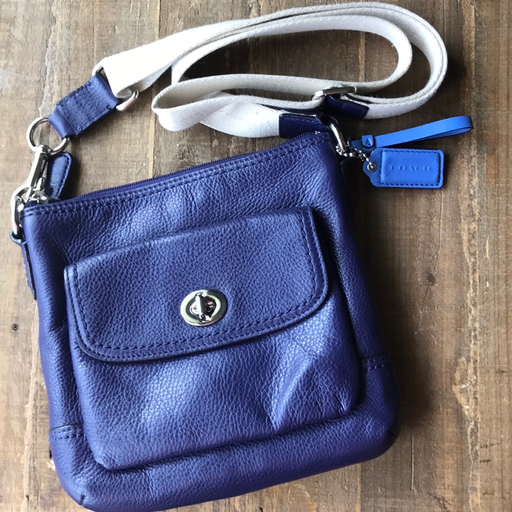 Blue coach purse